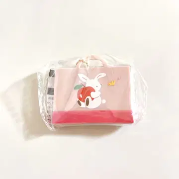 파미리아 캡슐 토이 데님백 키체인 토끼 핑크