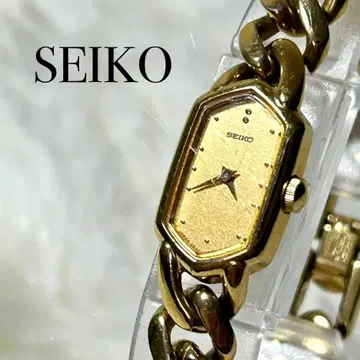 작동품 SEIKO 2E20-5360 손목시계 팔찌 워치 골드