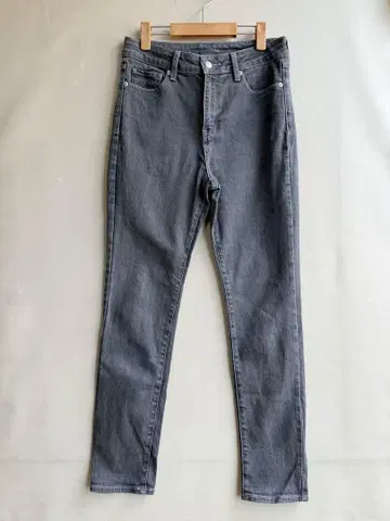 MUJI 무인양품 남성용 스트레치 팬츠 블랙 데님 w27 x L30