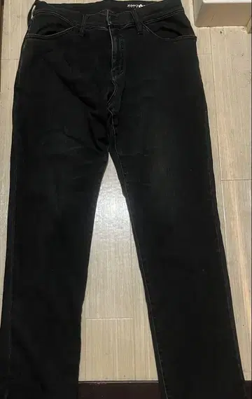 오카야마 DENIM 블랙 스트레이트 데님 허리 85 인심 76