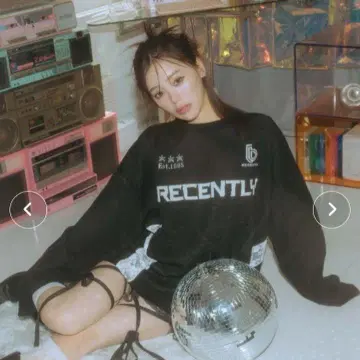 SPIRALGIRL 유니폼 레이스 도킹 니트 블랙