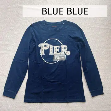BLUE BLUE 네이비 나염 T셔츠 긴팔