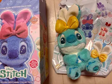 디즈니 코스비 COSBI 스티치 키체인 터콰이즈 블루