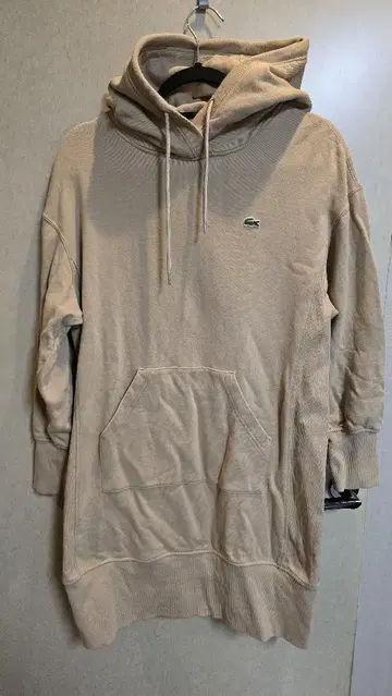 LACOSTE/후드티 원피스 베이지