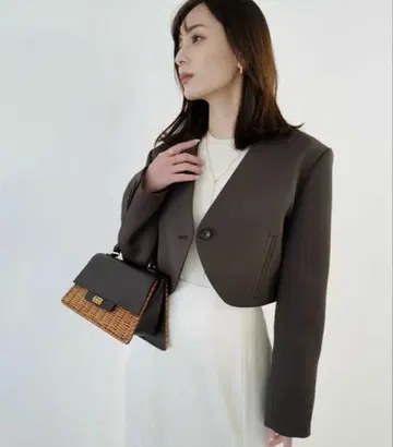 anuans 트리플 크로스 커브 헤임 숏 자켓