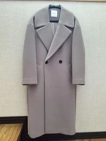 Spick & Span 더블 브레스트 체스터 코트 그레이지