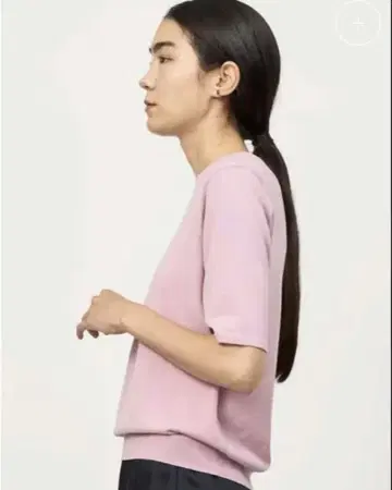 울 하이 게이지 하프 슬리브 풀오버