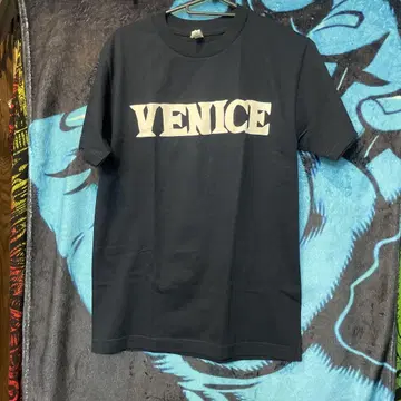 VENICE 프린트 T셔츠 네이비 S사이즈 호소미 타케시