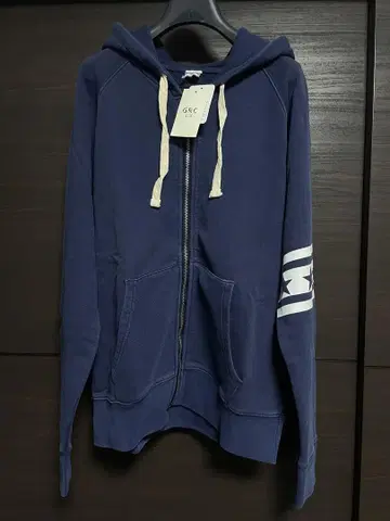 네이비 풀 집업 후드티 별 패턴 빈티지 가공
