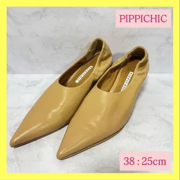 새상품급 pippichic 피피칙 개더 펌프스 베이지 25cm