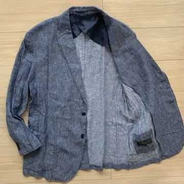 [ 빅 사이즈 ] Euaropress 테일러드 자켓 린넨 2L 네이비