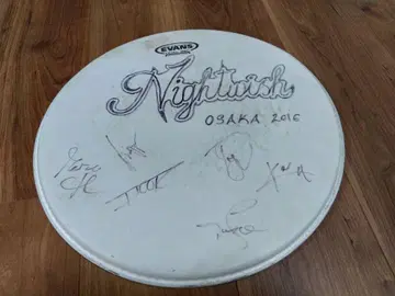 나이트위시 Nightwish 사인 포함 드럼 헤드