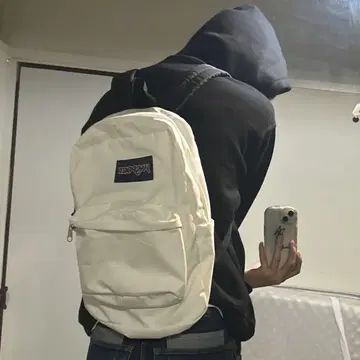 JANSPORT 화이트 백팩 구제 의류
