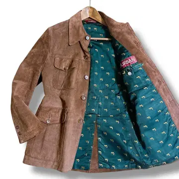 [새상품급] D'URBAN 더반 스웨이드 하프 코트 가죽 자켓 올 패턴
