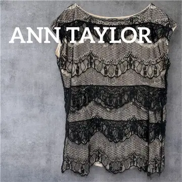익명 배송 ANN TAYLOR 슬리브리스 레이스 상의 PETITE