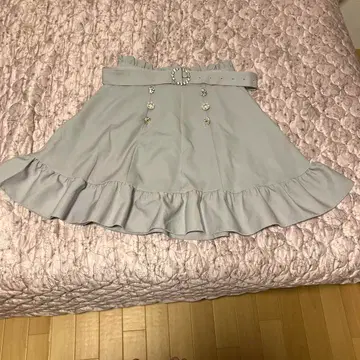 DearMyLove 그레이 프릴 미니 스커트