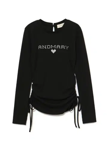 ANDMARY andmary Dot mary 로고 탑스 BLACK
