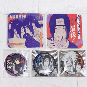 새상품 NARUTO 이타치 아트 코스터 캔뱃지 와시 데콜렉션