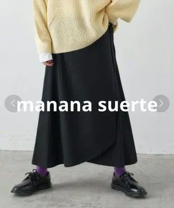 manana suerte 코튼 오버 스커트 랩스커트