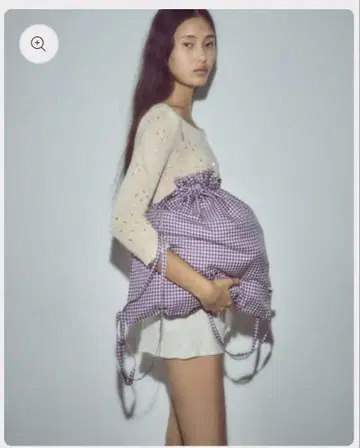 냅색 / 깅엄 체크 퍼플 모모치하루 VAKT.