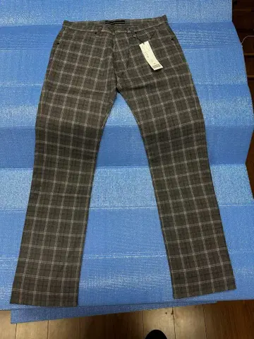 MEN'S MELROSE 체크 무늬 슬림 핏 팬츠