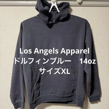 Los Angeles apparel 돌핀 블루 후드티 XL