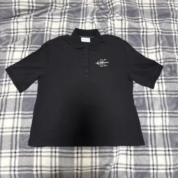 Calvin Klein Jeans 블랙 피케 셔츠 S