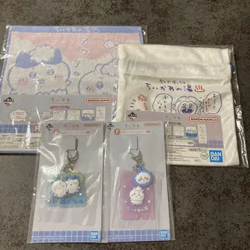 치이카와 (먼작귀) 제일복권 타월 복주머니 러버 참 세트