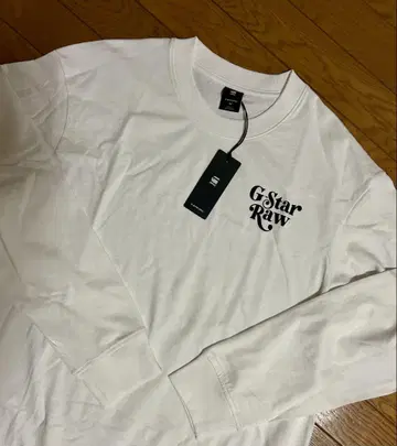 G-Star Raw 화이트 긴팔 티셔츠