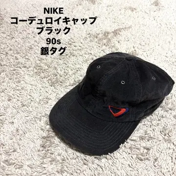 NIKE 코듀로이 캡 90s 은색 택 블랙