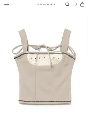 andmary Luca stitch tops 베이지