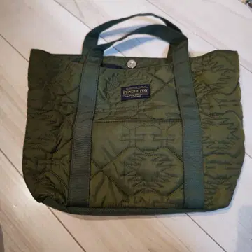 PENDLETON 퀼팅 토트백 올리브 그린