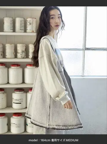 니코앤드 2WAY DENIM DRESS 그레이 새상품