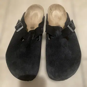 BIRKENSTOCK 보스턴 스웨이드 가죽 블랙 43