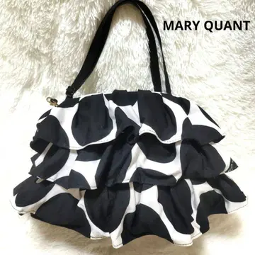 [ 하자품 ] MARY QUANT 마리 쿠앙토 프릴 숄더백 도트