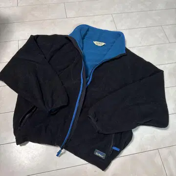 L.L.Bean 플리스 자켓 블랙/파랑 구 로고