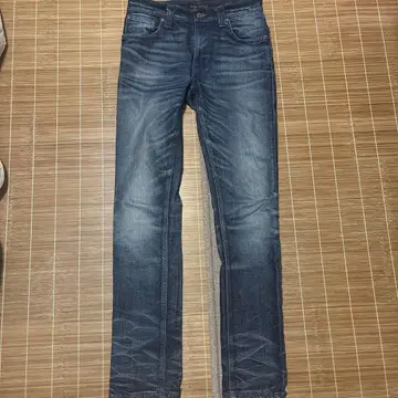 누디 진스 다크 블루 슬림 핏 데님