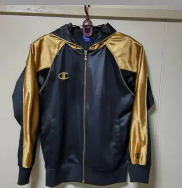 Champion 풀 집업 후드티 셋업 겉옷 블랙/골드