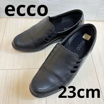 [ 새상품급 ] ecco 에코 천연 가죽 컴포트 로퍼 블랙 23.0