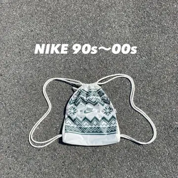 NIKE 90s~00s 냅색 노르딕 무늬 스노우 White Y2K