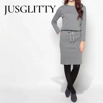 [ 새상품급 ] JUSGLITTY 타이트 니트 원피스 그레이