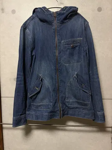 새상품급 grn 데님 후드티 풀 지퍼 자켓 바이커 라이더즈