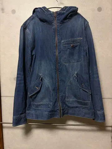 새상품급 grn 데님 후드티 풀 지퍼 자켓 바이커 라이더즈