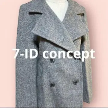 7-ID concept 피코트 울 코트 그레이 여성용/L