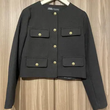 ZARA 노카라 자켓 블랙