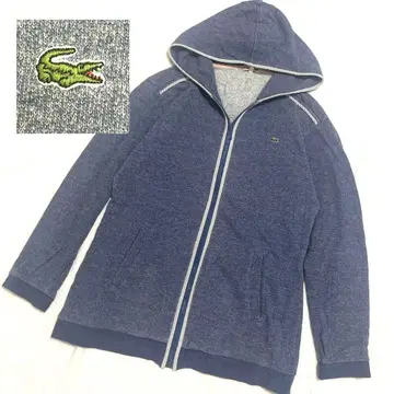 LACOSTE 라코스테 더블 집업 후드티 후드 부착 42 로고 자수