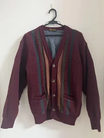 ROSSO CAVALLI 버건디 가디건 M