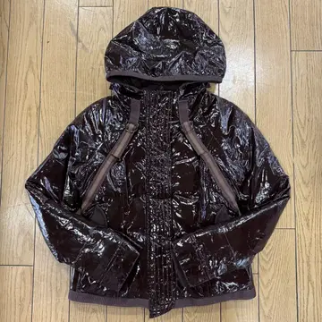 MCM 에나멜 다운 풀 집업 무지 구제 의류 브라운 S 사이즈