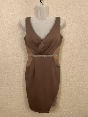 JEWELS V넥 타이트 드레스 M