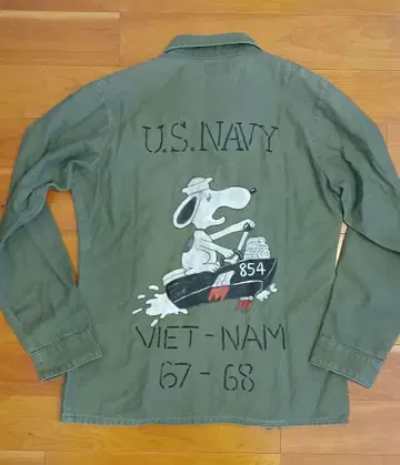 OG107 U.S. NAVY 스누피 유틸리티 셔츠 자켓